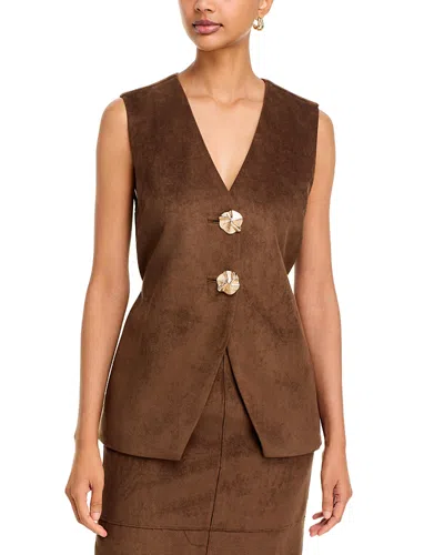 A.ren A. Ren Clove Slim Fit Vest Top In Brown