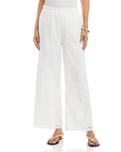 A.ren A. Ren Eleni Embroidered Pants In White