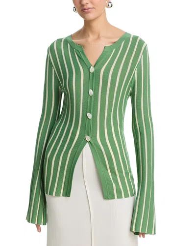 A.ren A. Ren Long Sleeve Top In Green