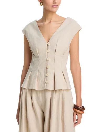 A.ren A. Ren Nova Pleated Top In Brown