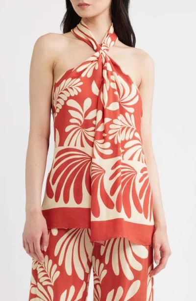 A.ren Acacia Halter Top In Red