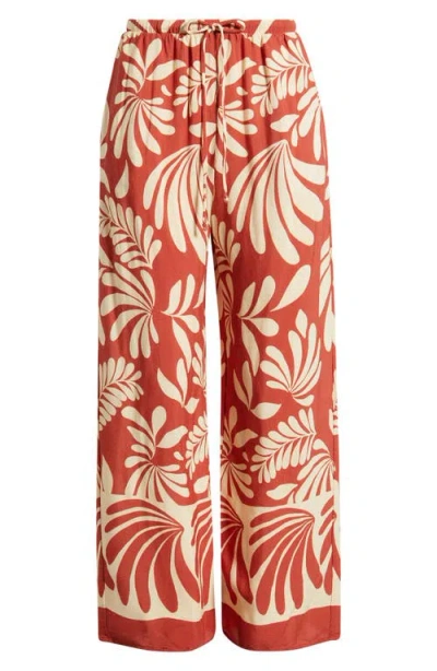 A.ren Acacia Wide Leg Pants In Brown