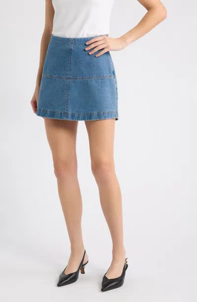 A.ren Adelin Denim Skirt In Blue