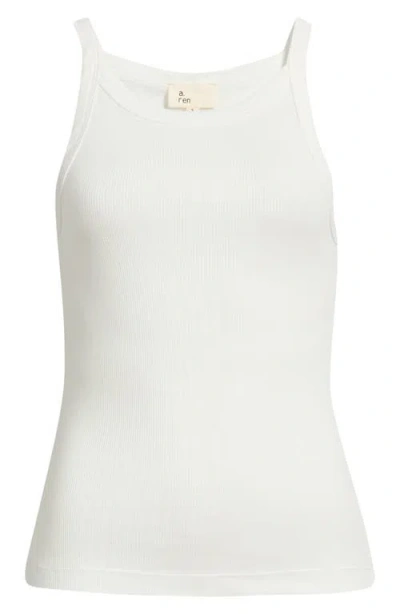 A.ren Ariel Cotton Rib Camisole In White