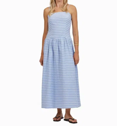 A.ren Aster Striped Dress In Blue/white