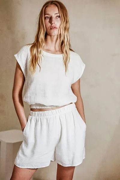 A.ren Bondi Crewneck Top In Off White In Neutral