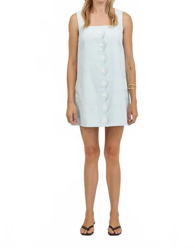 A.ren Celine Sleeveless Mini Dress In Sky Blue In Multi