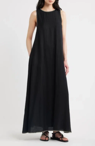 A.ren Clio Sleeveless Maxi Dress In Black
