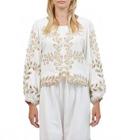 A.ren Felicity Top In Cream In White