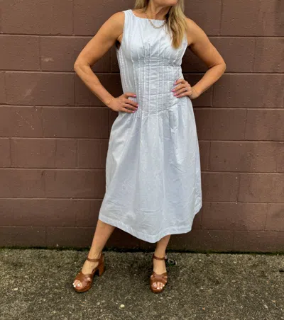 A.ren Hayden Dress In Sky Blue In White