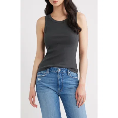 A.ren Julianna Cotton Rib Tank In Black