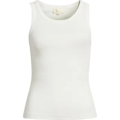 A.ren Julianna Cotton Rib Tank In White
