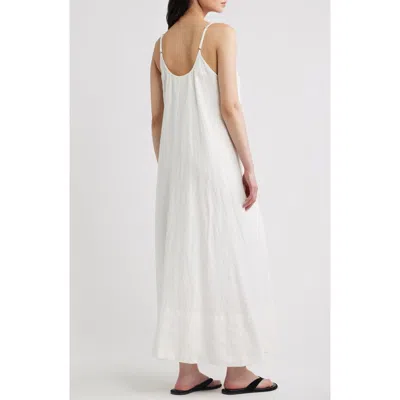 A.ren Lanae Linen Maxi Sundress In White