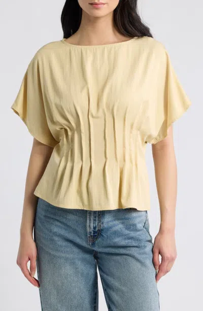 A.ren Lelah Pleated Top In Yellow