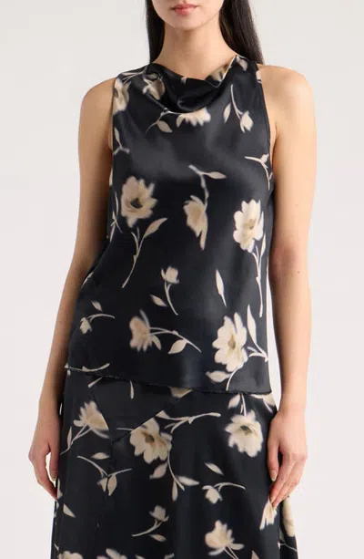 A.ren Lewinae Cowl Neck Top In Black