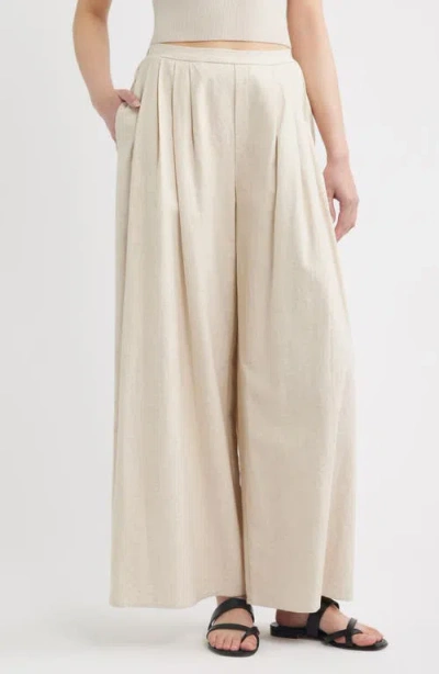 A.ren Nova Wide Leg Pants In Brown