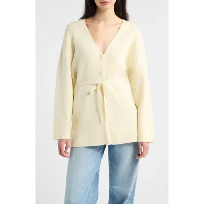 A.ren Olivie Cardigan In Yellow