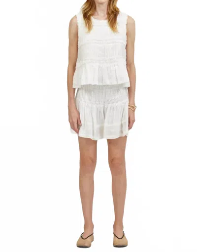 A.ren Phoebe Sleeveless Top In White