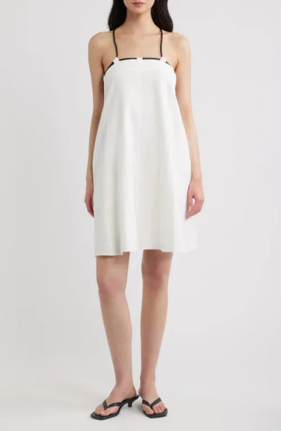 A.ren Phoenix Halter Minidress In White