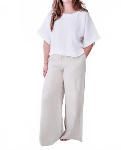 A.ren Sedna Crewneck Top In Off White