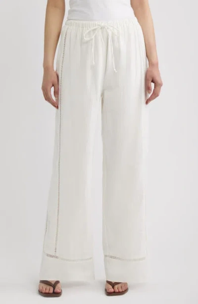 A.ren Siena Wide Leg Pants In White
