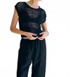 A.ren Solena Sweater Top In Black In Black