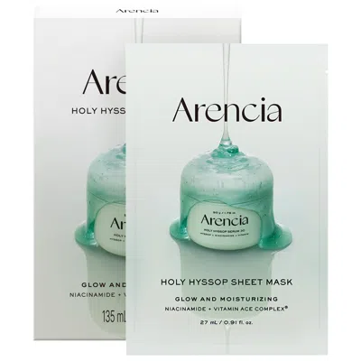 Arencia Holy Hyssop Brightening Sheet Mask (5-pack) For Post-acne Marks With Vitamin A, C, E, And Niacinamid