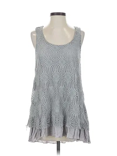 Pre-owned A'reve Sleeveless Top Gray Halter Neckline Tops