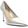 Arezzo A1025300010066u Womens Solid Manmade D'orsay Heels In Silver