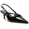 Arezzo A1321100010002u Womens Adjustable Manmade Slingback Heels In Black