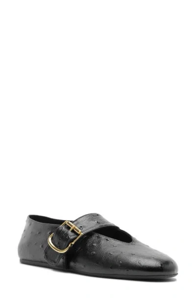 Arezzo Adeline Mary Jane Flat In Black