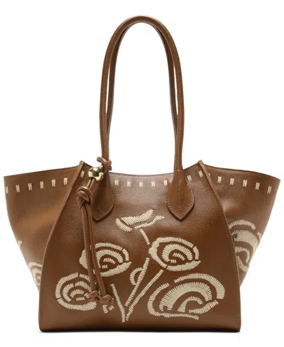 Arezzo Alba Small Leather Zipper Tote Bag