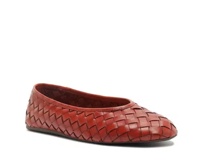 Arezzo Alicia Flat In Red