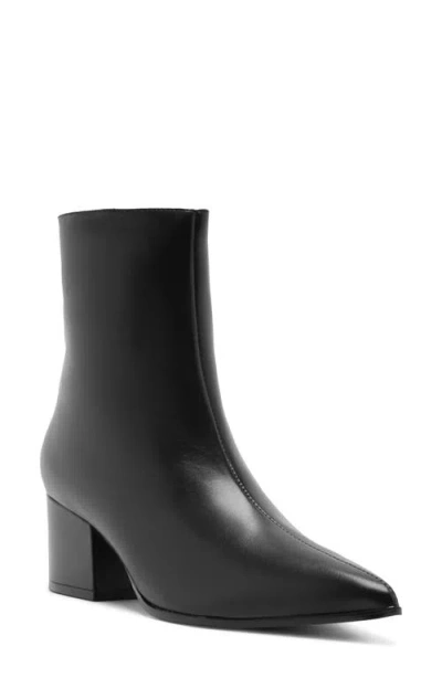 Arezzo Ally Block Heel Bootie In Black