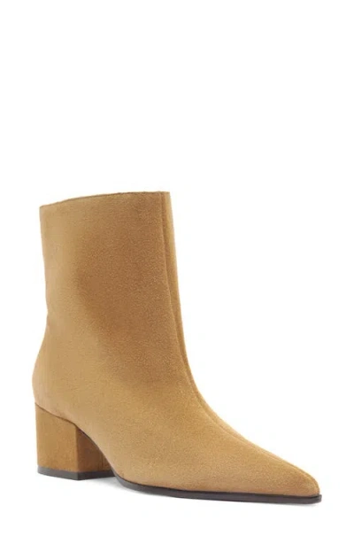 Arezzo Ally Block Heel Bootie In Brown