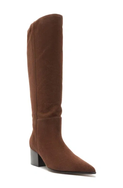 Arezzo Ally Knee High Boot In Brown