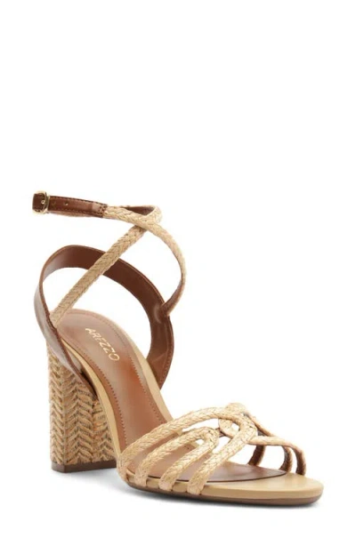 Arezzo Aria Ankle Strap Sandal In Gold