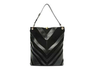 Arezzo Aurora Leather Hobo Bag In Black