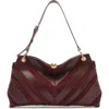 Arezzo Aurora Medium Leather Shoulder Bag In Fresh Ruby