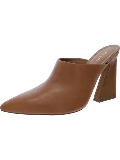 Arezzo Avery Womens Leather Mules In Brown