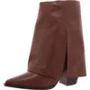 Arezzo Bianca Womens Leather Pull-on Mid-calf Boots In Multi