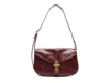 Arezzo Blair Leather Shoulder Bag In Ruby Red