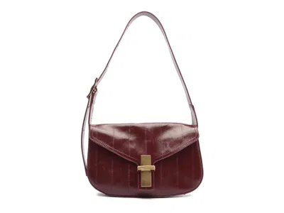 Arezzo Blair Leather Shoulder Bag In Ruby Red
