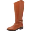 Arezzo Bota Salto Baixo Womens Buckle Manmade Knee-high Boots In Multi