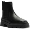 Arezzo Bota Salto Biaxo Womens Block Heel Leather Chelsea Boots In Black