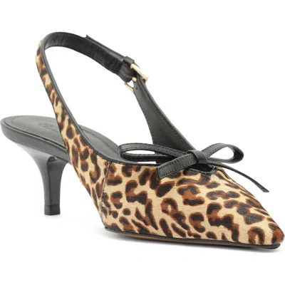 Arezzo Bowie Slingback Pointed Toe Pump In Brown