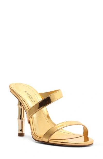 Arezzo Brooke High Stiletto Sandal In Gold