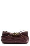 Arezzo Caitlyn Medium Leather Pouch In Fresh Ruby