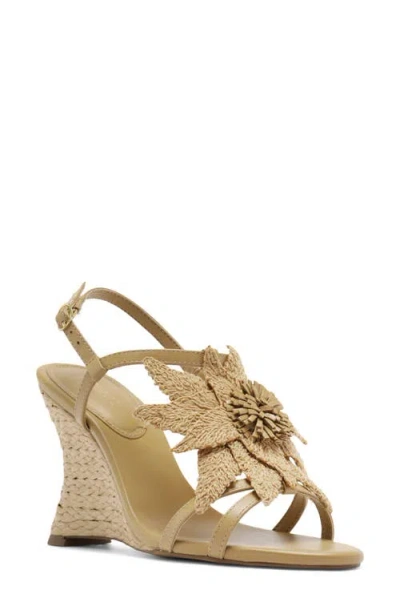 Arezzo Cali Wedge Sandal In Neutral