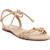 Arezzo Camila Ankle Strap Sandal In True Sand Leather